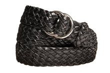 Load image into Gallery viewer, Leather Belt - 9 Strand - Black (thin) - The Kangaroo Belt Company