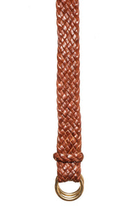 Braided  Leather Belt - 9 Strand - Tan (thin) - The Kangaroo Belt Company