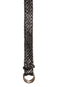 Leather Belt - 9 Strand - Black (thin) - The Kangaroo Belt Company