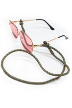 Load image into Gallery viewer, Olive Braided Glasses Lanyard
