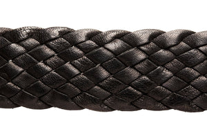 Leather Belt - 9 Strand - Black - The Kangaroo Belt Company