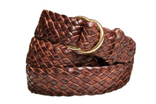 Load image into Gallery viewer, Leather Belt - 9 Strand - Dark Brown (thin) - The Kangaroo Belt Company
