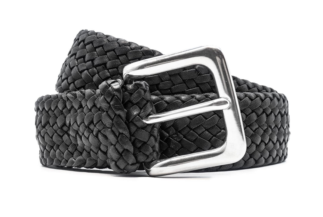 Leather Belt - 9 Strand - Black – The Kangaroo Belt Company