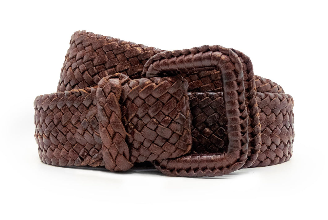 Hand plaited Australian twin ring belt. No glue, stitches or rivets used,  just two metal rings and ~19 metres of kangaroo lace. : r/Leathercraft