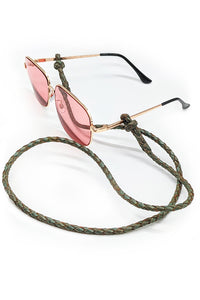 Olive Braided Glasses Lanyard