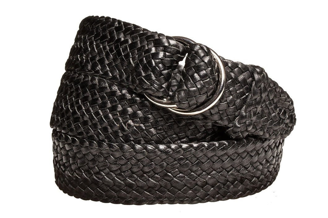 Leather Belt - 17 Strand - Black - The Kangaroo Belt Company