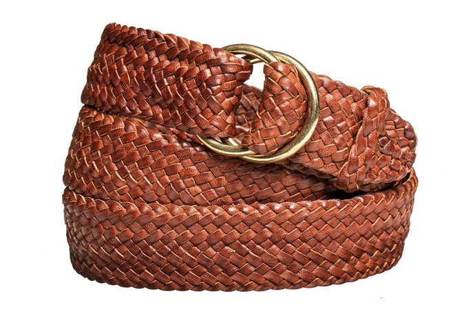 Leather Belt - 17 Strand - Tan - The Kangaroo Belt Company